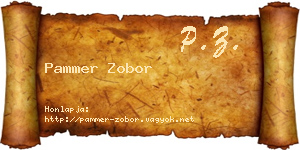 Pammer Zobor névjegykártya